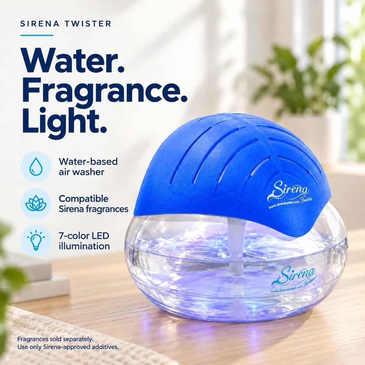 Water, fragrance and soft 7-color light